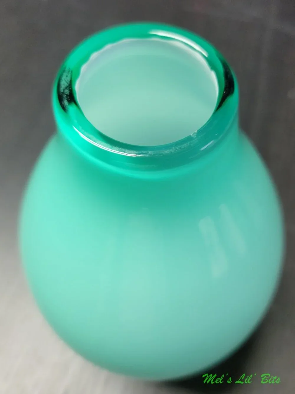 Crate & Barrel Splash Vase In Blue Green Salt Made in Poland